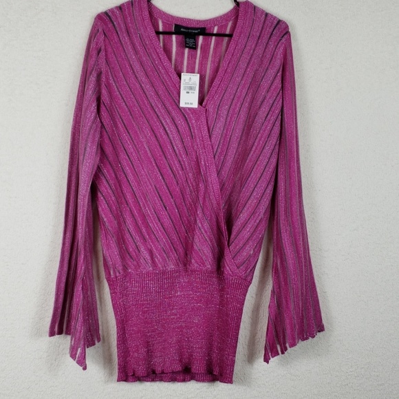 Ashley Stewart Tops - NWT Ashley Stewart pink sparkly blouse size 18/20